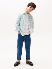 Tommy Hilfiger Green Flag Embroidery Check Shirt - Image 3 of 5