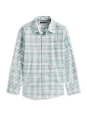 Tommy Hilfiger Green Flag Embroidery Check Shirt - Image 5 of 5