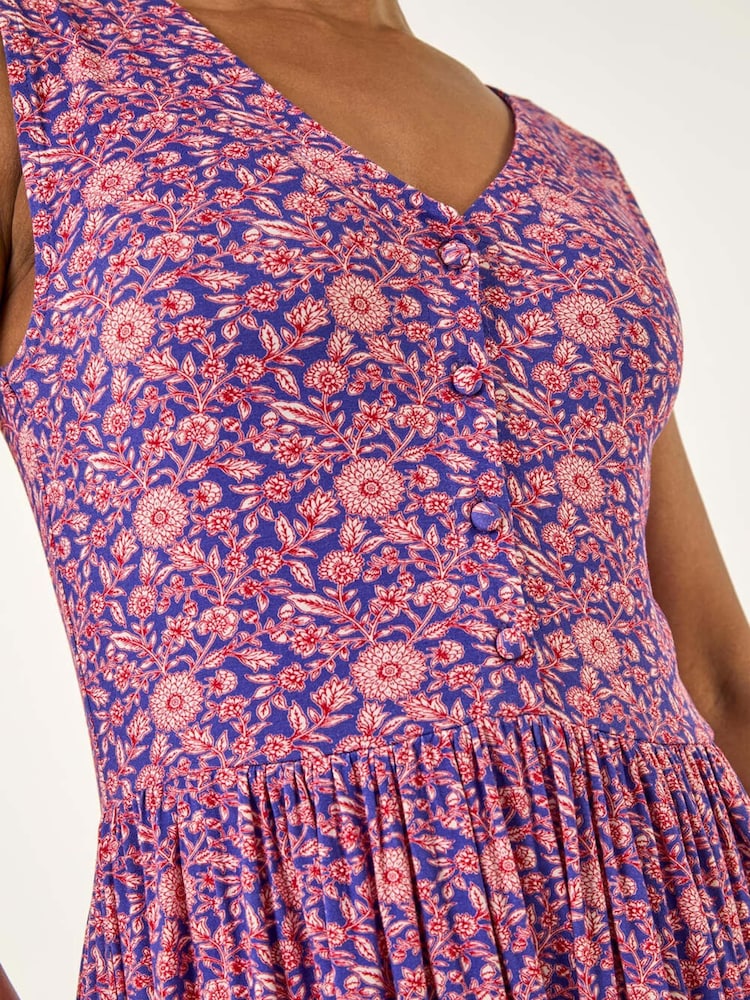 Roman Petite floral  Midi Dress - Imagem 5 de 5