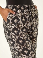 Roman Black Petite Geometric Trousers - Image 5 of 5