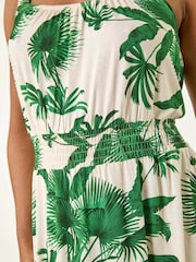 Roman Green Petite Tropical Strappy Midi Dress - Image 5 of 5