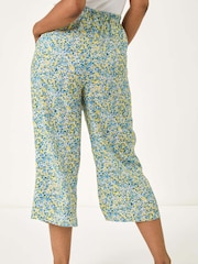 Roman Blue Petite Spotted Crop Trousers - Image 3 of 5