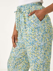 Roman Blue Petite Spotted Crop Trousers - Image 5 of 5