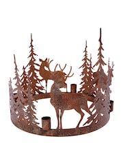 Laura Ashley Bronze Rust Cut-Out Woodland Deer Candle Holder - Image 1 of 5