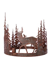 Laura Ashley Bronze Rust Cut-Out Woodland Deer Candle Holder - Image 3 of 5