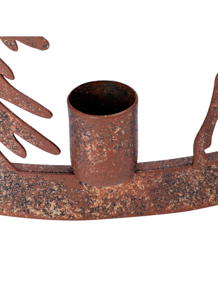 Laura Ashley Bronze Rust Cut-Out Woodland Deer Candle Holder - Image 5 of 5 Laura Ashley Bronze Rust Cut-Out Woodland Deer Candle Holder - Image 5 of 5