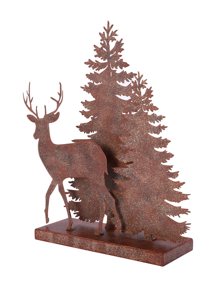 Laura Ashley Bronze Rust Deer Woodland Silhouette Ornament - Image 2 of 5 Laura Ashley Bronze Rust Deer Woodland Silhouette Ornament - Image 2 of 5