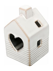 Laura Ashley White Set of 4 Ceramic Village Houses Ornament - Image 5 of 5