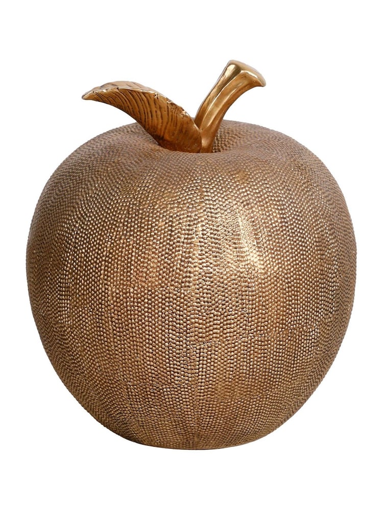 Laura Ashley Bronze Large Textured Apple Ornament - Image 1 of 4 Laura Ashley Bronze Large Textured Apple Ornament - Image 1 of 4
