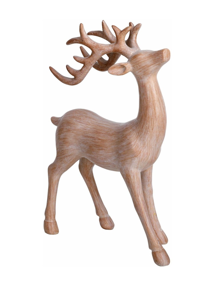 Laura Ashley Brown Standing Deer Ornament - Image 1 of 5 Laura Ashley Brown Standing Deer Ornament - Image 1 of 5