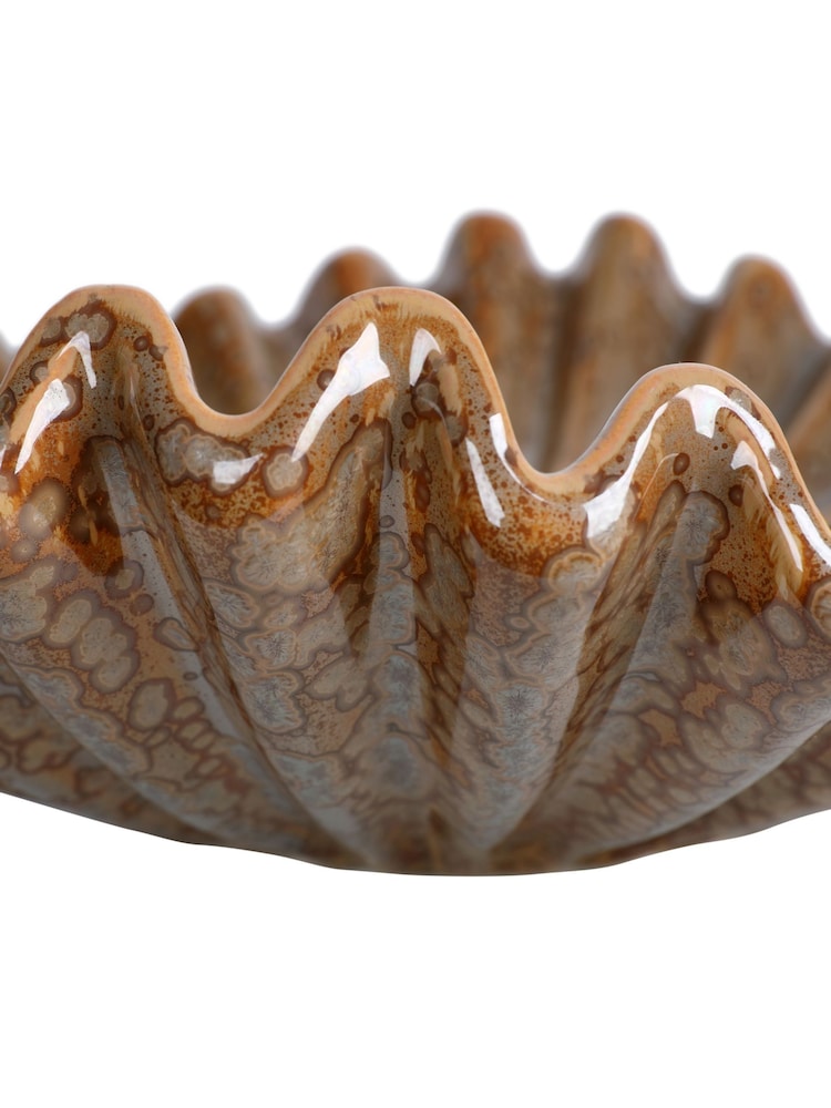 Laura Ashley Brown Reactive Earthen Ripple Bowl - Image 5 of 5 Laura Ashley Brown Reactive Earthen Ripple Bowl - Image 5 of 5