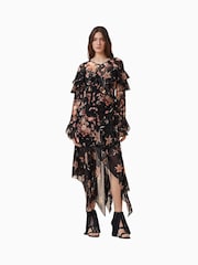 AllSaints Brown Fresca Dress - Image 6 of 9