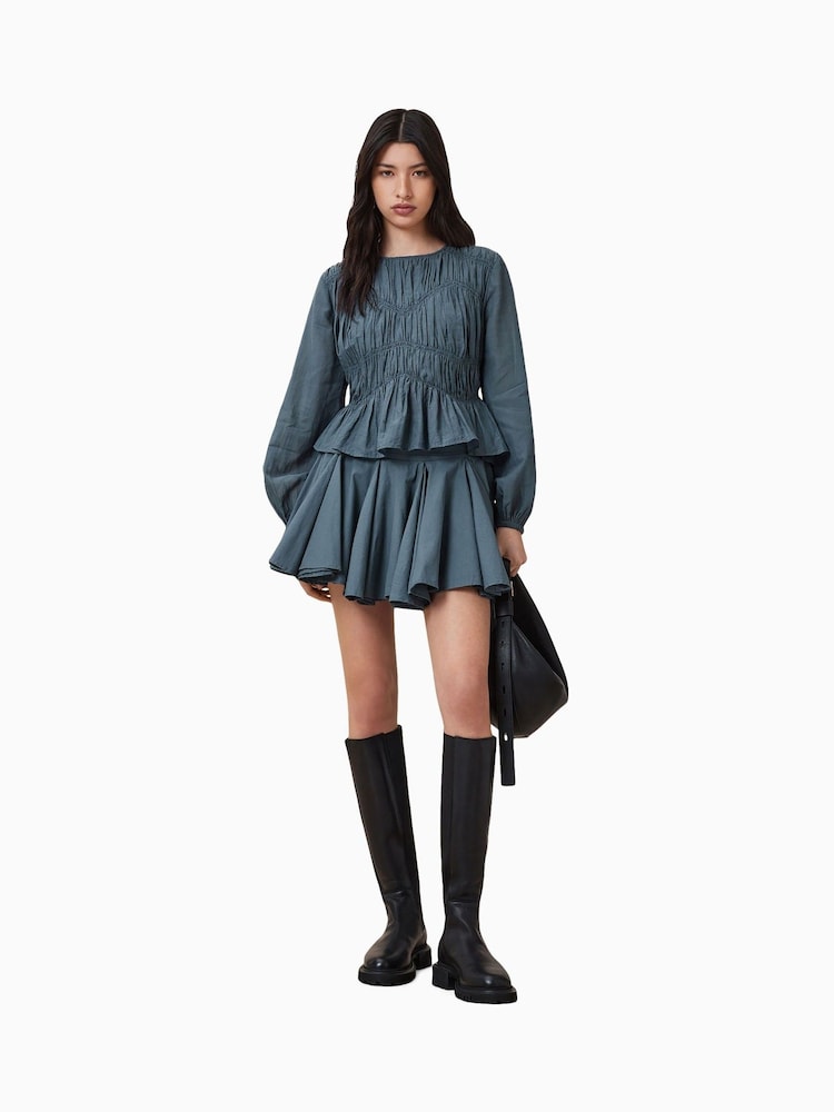 AllSaints Blue Tulip Skirt - Image 1 of 6