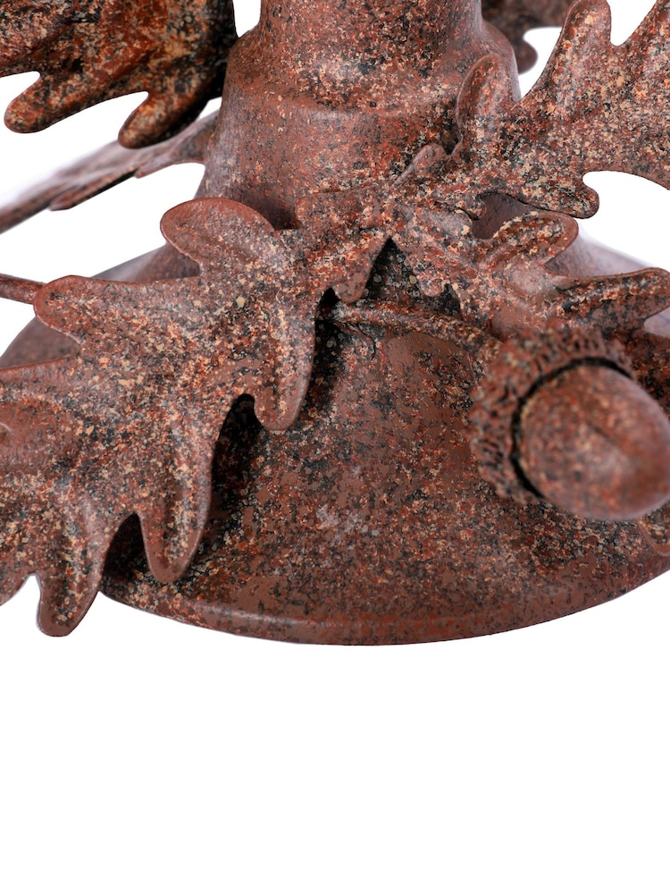 Laura Ashley Bronze Rust Oak Leaves and Acorn Candle Holder - Image 5 of 5 Laura Ashley Bronze Rust Oak Leaves and Acorn Candle Holder - Image 5 of 5