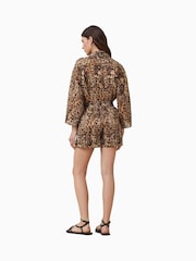 AllSaints Brown Charli Shorts - Image 7 of 8