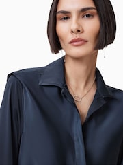 AllSaints Blue Tira Mini Dress - Image 2 of 9