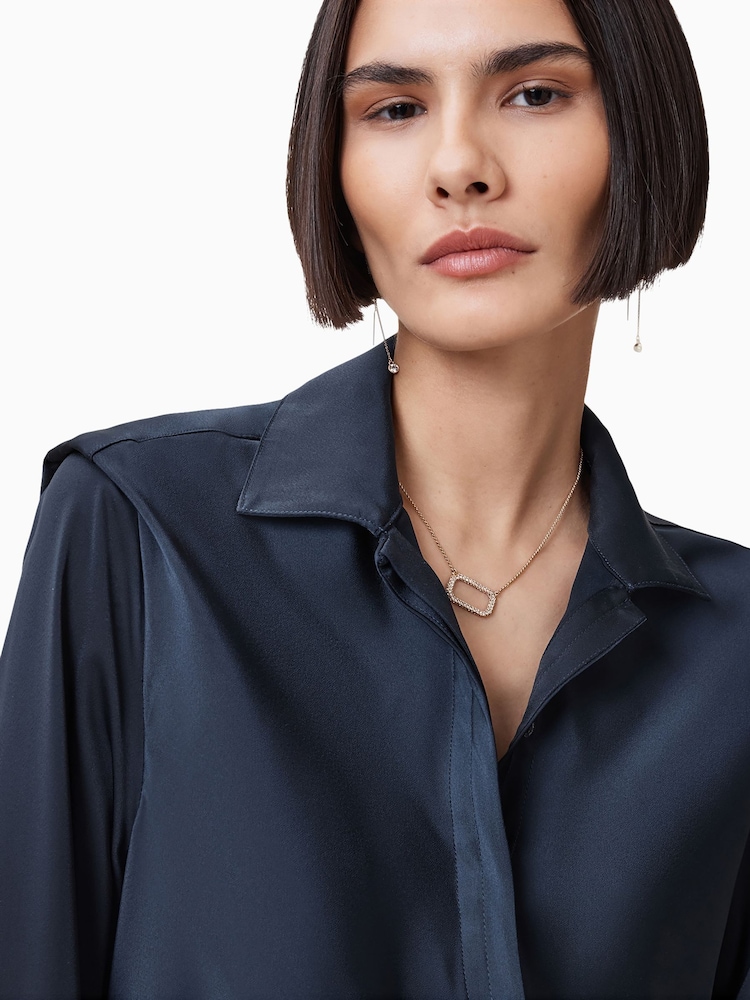 AllSaints Blue Tira Mini Dress - Image 2 of 9