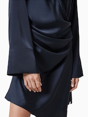 AllSaints Blue Tira Mini Dress - Image 5 of 9