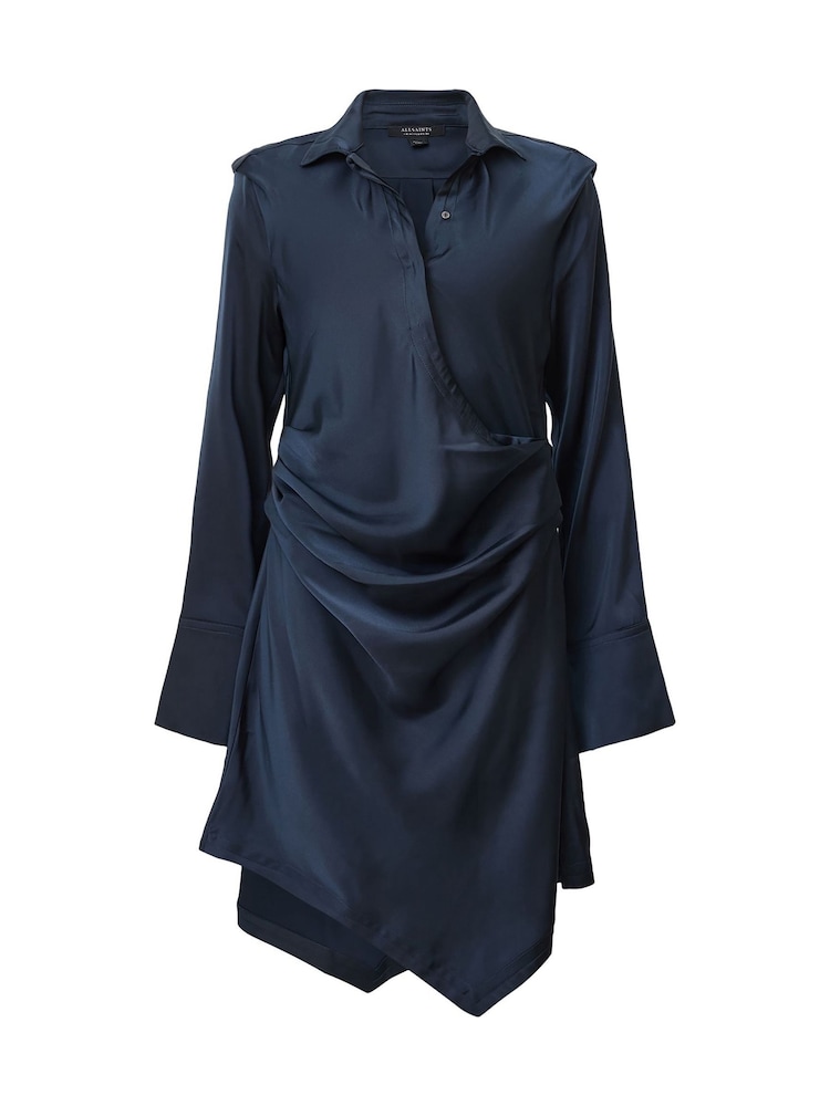 AllSaints Blue Tira Mini Dress - Image 9 of 9