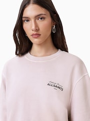 AllSaints Pink Soleil Etta 100% Organic Cotton Sweat Top - Image 4 of 7
