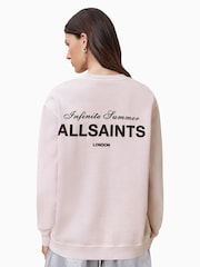 AllSaints Pink Soleil Etta 100% Organic Cotton Sweat Top - Image 6 of 7