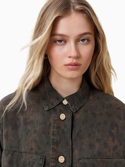 AllSaints Black Faye Shacket Dress - Image 2 of 7