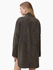AllSaints Black Faye Shacket Dress - Image 6 of 7