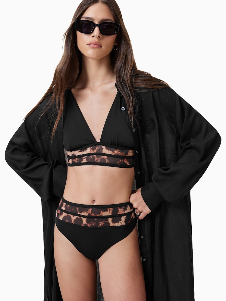AllSaints Black Xalia Bikini - Image 1 of 6