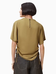 AllSaints Brown Leslie Top - Image 8 of 9