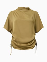 AllSaints Brown Leslie Top - Image 9 of 9