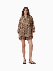 AllSaints Brown Charli Shirt - Image 2 of 9