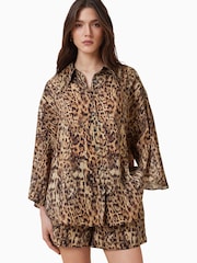 AllSaints Brown Charli Shirt - Image 4 of 9