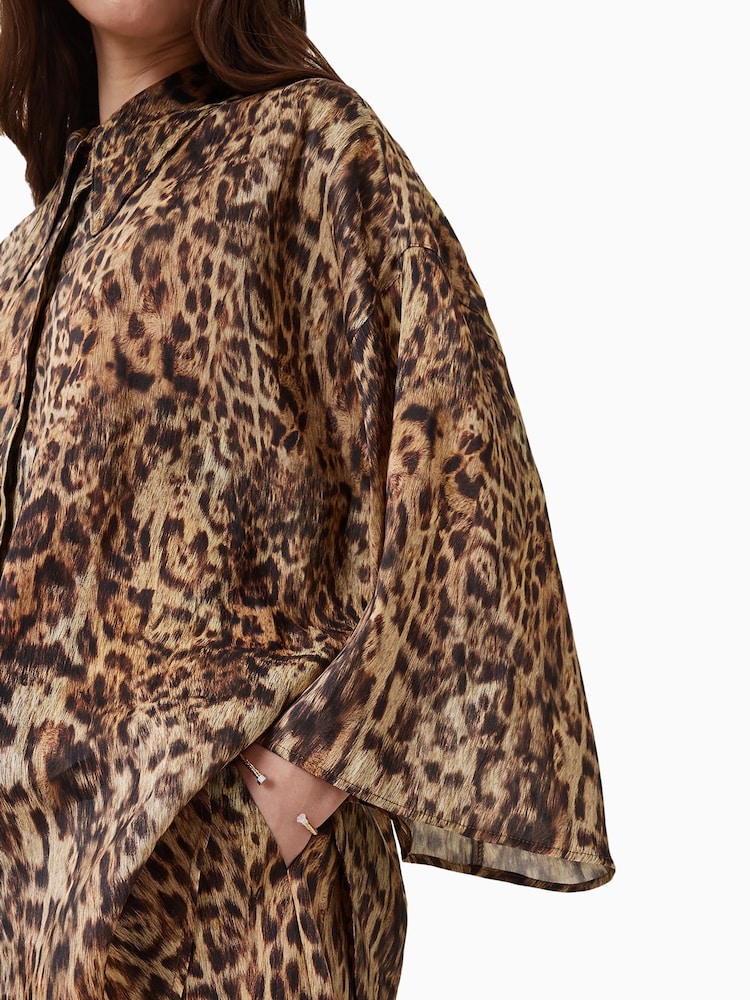 AllSaints Brown Charli Shirt - Image 5 of 9