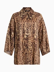 AllSaints Brown Charli Shirt - Image 9 of 9