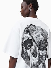 AllSaints White Heaps Amelie 100% Organic Cotton T-Shirt - Image 2 of 8