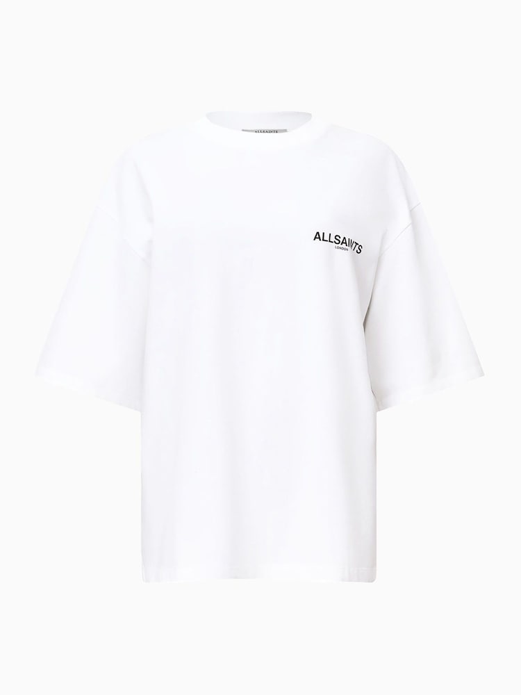 AllSaints White Heaps Amelie 100% Organic Cotton T-Shirt - Image 8 of 8