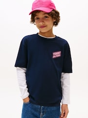 Tommy Hilfiger Blue Archive Short Sleeve T-Shirt - Image 1 of 6