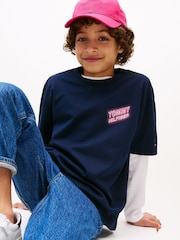 Tommy Hilfiger Blue Archive Short Sleeve T-Shirt - Image 4 of 6