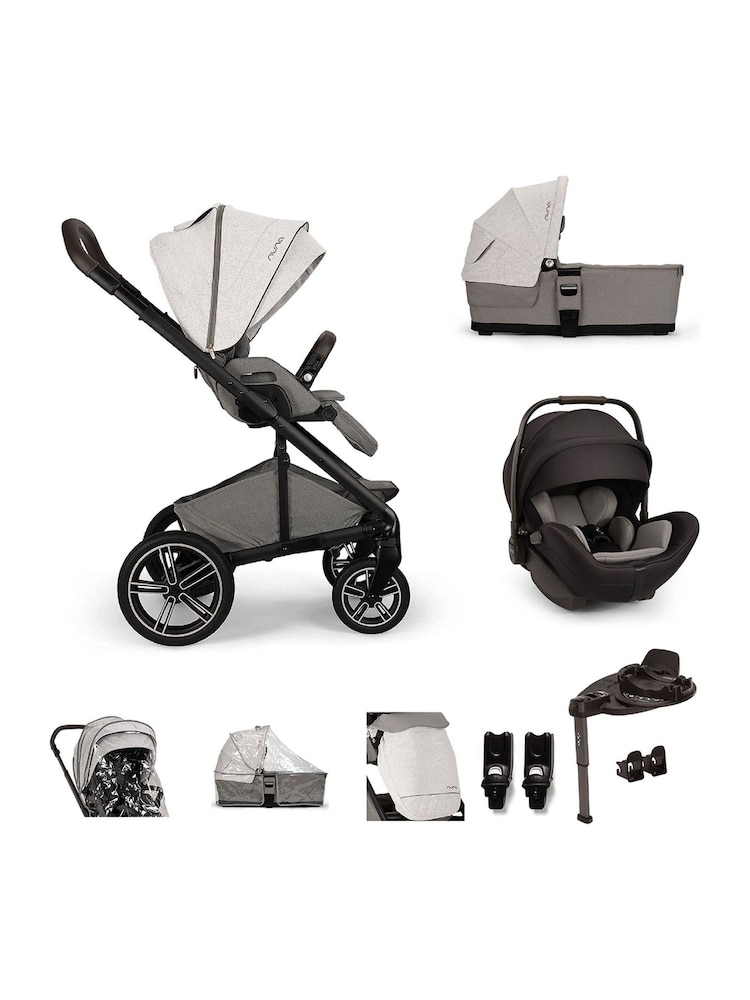 Nuna Grey MIXX Next ARRA Flex BASE Curv Nursery Travel Bundle - Image 1 of 6