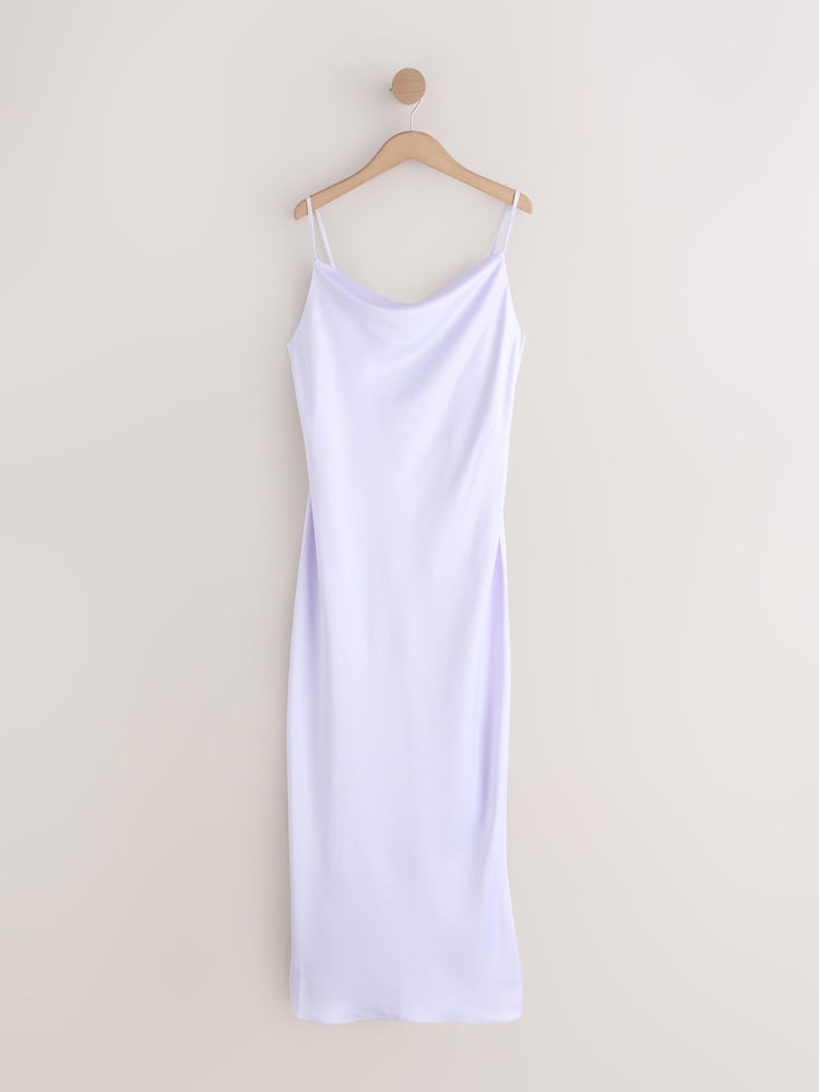 lavender grey maxi dress Melody Plisse Halter Maxi Dress - Lavender