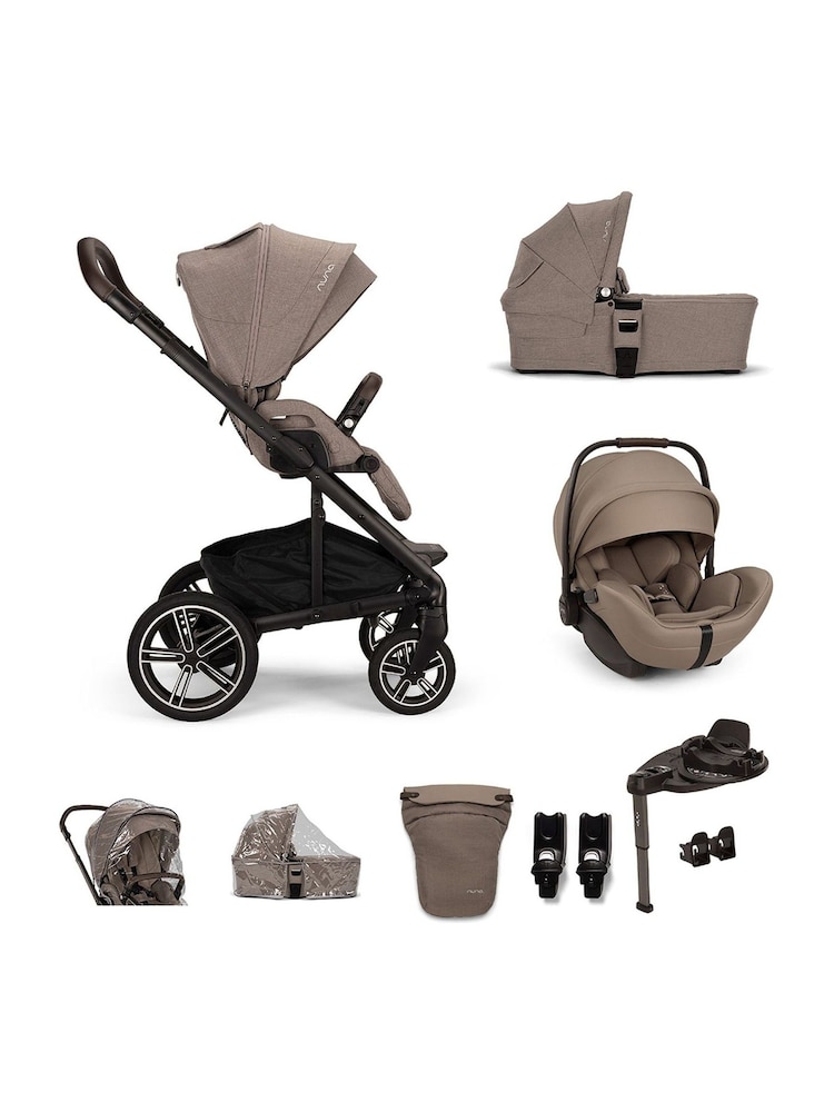 Nuna Brown MIXX Next ARRA Flex BASE Curv Nursery Travel Bundle - Image 1 of 6 Nuna Brown MIXX Next ARRA Flex BASE Curv Nursery Travel Bundle - Image 1 of 6