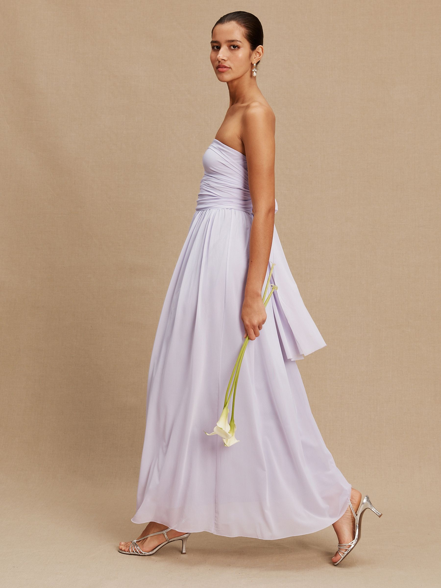 cream and purple bridesmaid dress Womens Next Lilac Mesh Multiway Wedding Guest Maxi US 12 Bridemaid Modern Satin Wedding Dresses Size:UK 12-14 (M) bateau neckline