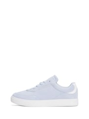Tommy Hilfiger Blue Casual Suede Embossed Logo Trainers - Image 2 of 4