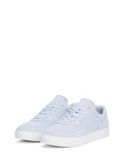 Tommy Hilfiger Blue Casual Suede Embossed Logo Trainers - Image 3 of 4