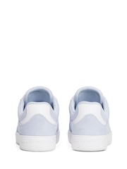 Tommy Hilfiger Blue Casual Suede Embossed Logo Trainers - Image 4 of 4
