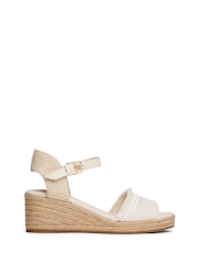 Tommy Hilfiger Natural Fringe Canvas Wedge Sandals - Image 2 of 4