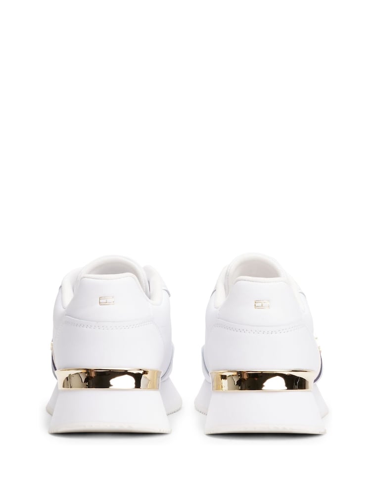 Tommy Hilfiger White Monogram Mesh Panel Cleat Trainers - Image 3 of 3