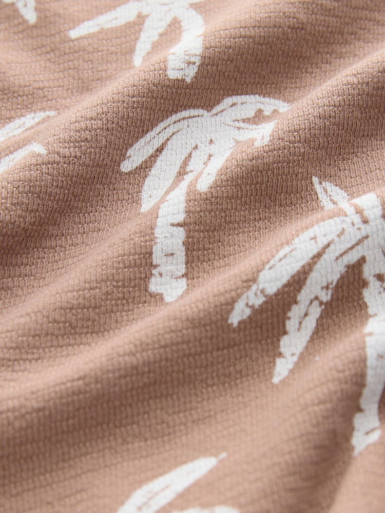 Tan Brown All-Over-Print Short Sleeve T-Shirt and Shorts Set (3mths-7yrs) - Image 4 of 4