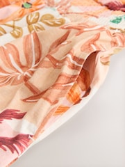 Pink Floral Patch Print Square Neck Wide Leg Jersey Jumpsuit - Image 3 of 3