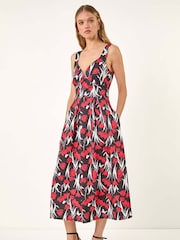 Roman Sweet Heart Floral Print Stretch Dress - Изображение 2 из 5